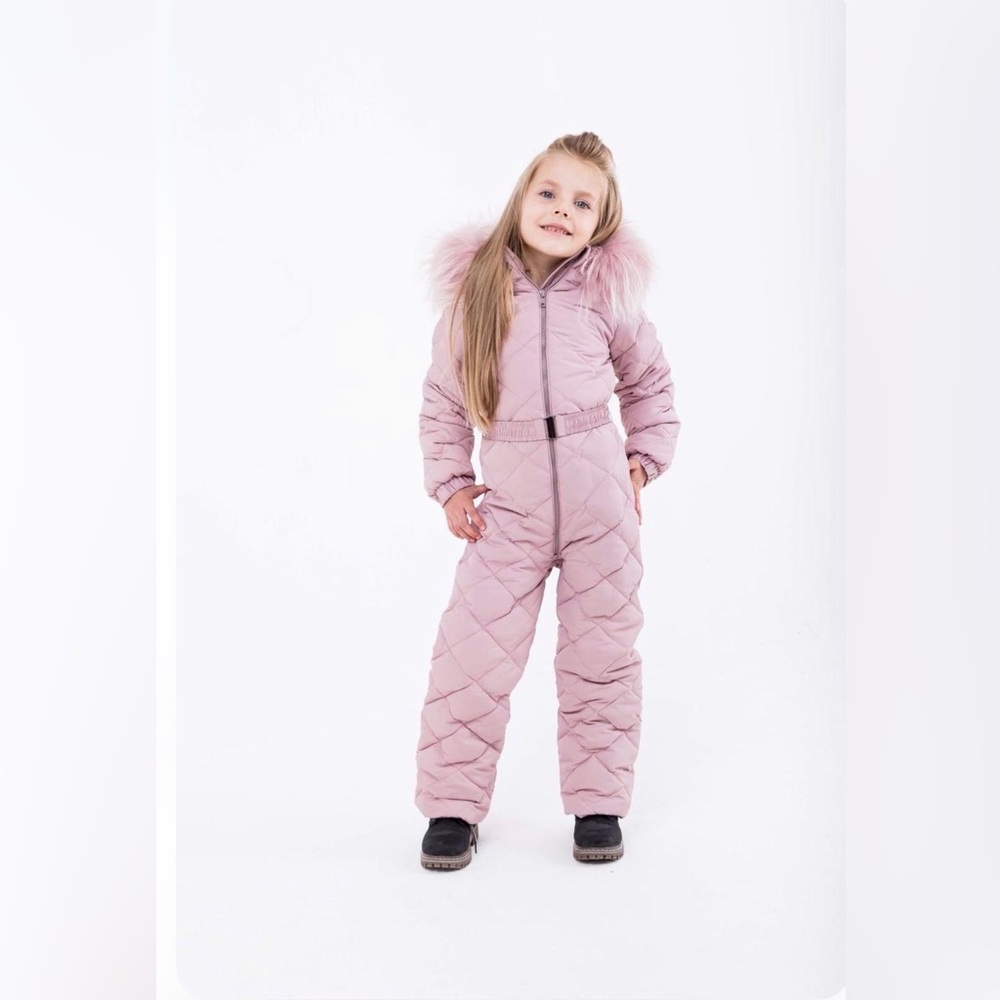 Cozy Pink Quilted Kids Puffer Suit